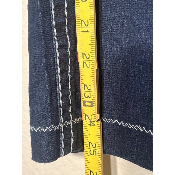 Faded Glory 24W Womens Embroidered Pocket Dark Wash Bootcut Jeans Plus Size - Picture 12 of 13